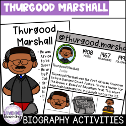 Informational reading comprehension biography of thurgood marshall